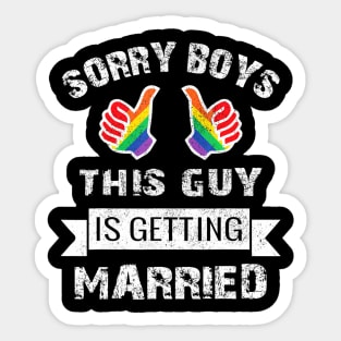 BACHELOR LGBT Gay Pride  Groom Bride Sticker